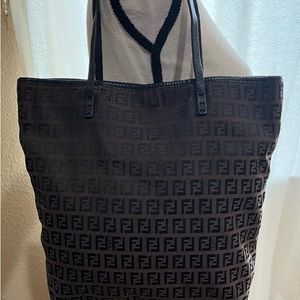 Fendi Black/Brown Zucca Tote Bag